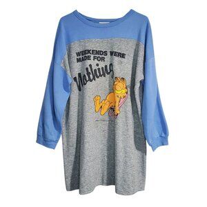 Vintage 70s Garfield Graphic Sleeping Night Sweatshirt - 2XL